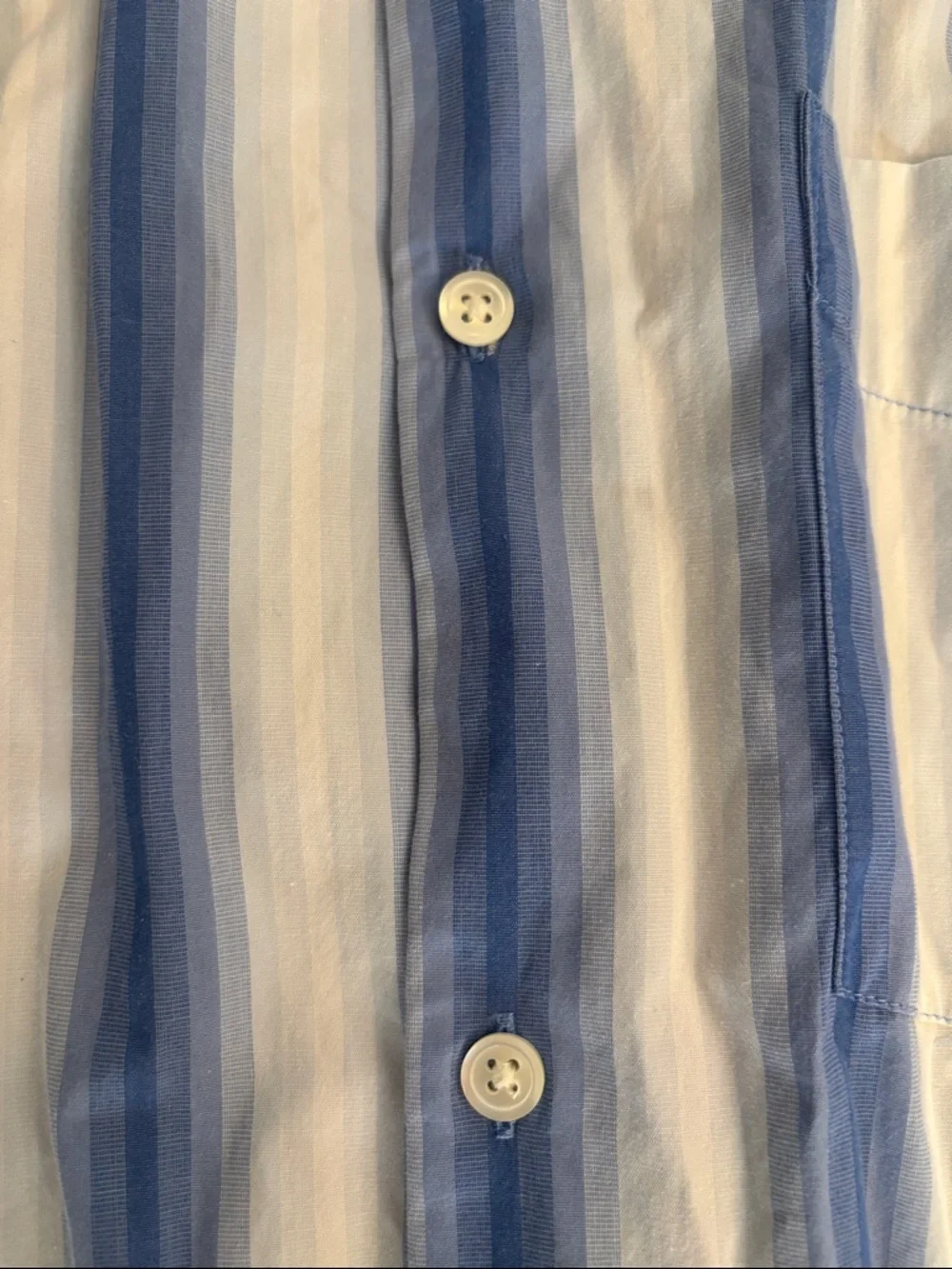 Banana Republic Blue & White Vertical Stripe Button-Down Shirt